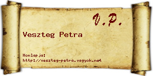 Veszteg Petra névjegykártya