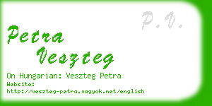 petra veszteg business card